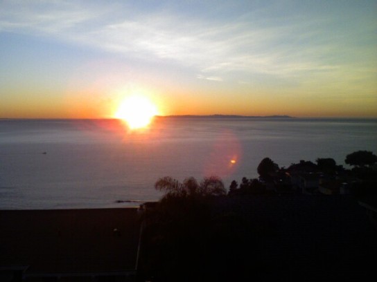 Laguna Beach sunset off of 637 Loretta Drive lower balcony